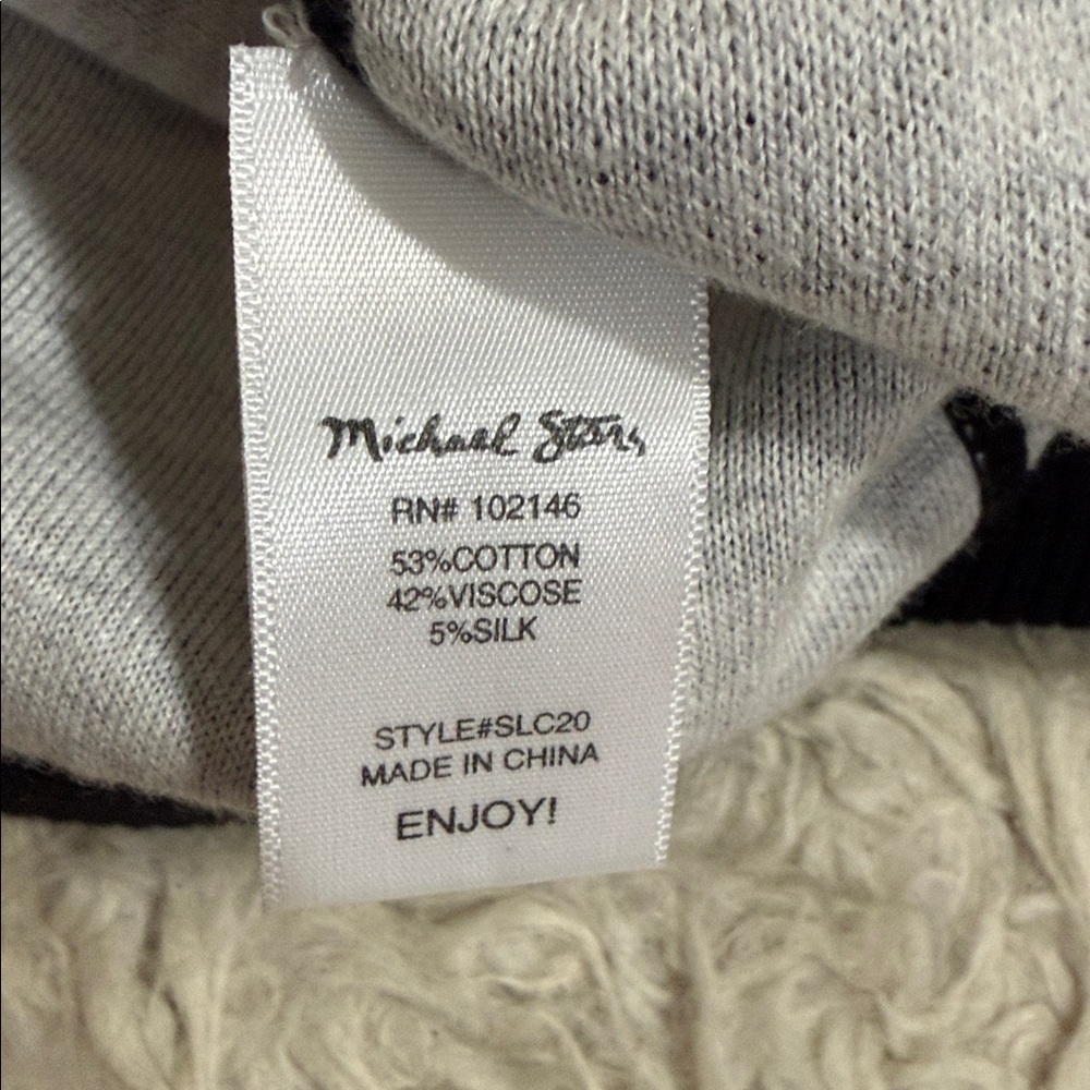 Michael Stars Black Open‎ Front Silk Blend Cardigan Women’s Size Large - Picture 6 of 7